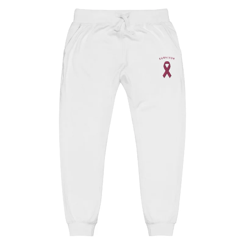 Survivor Pink Ribbon Fleece Sweatpants