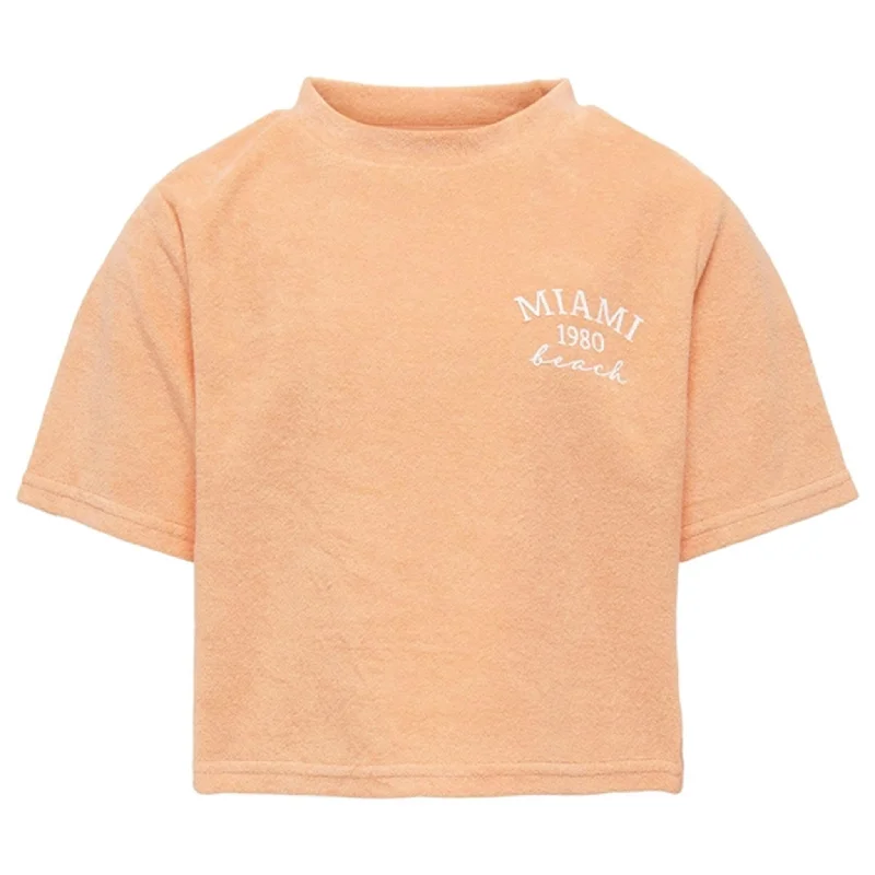 Kids ONLY Orange Chiffon Lelu Sweat Top