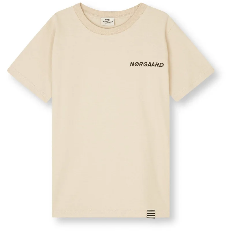 Mads Nørgaard Oatmeal Printed Thorlino T-Shirt