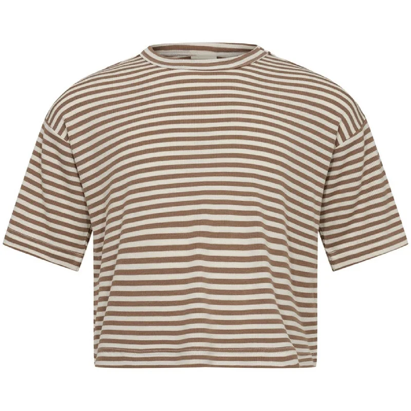 Sofie Schnoor Beige Striped T-Shirt