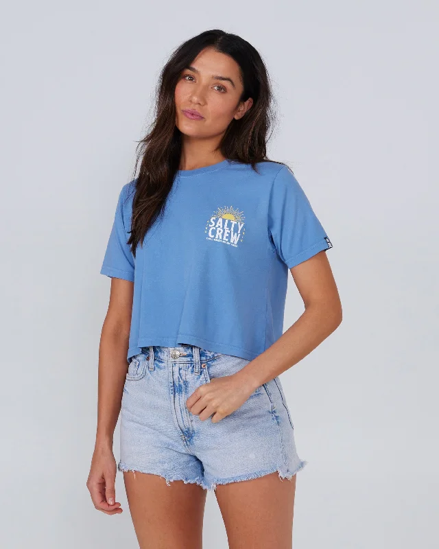 Cruisin Crop Tee - Blue Dusk