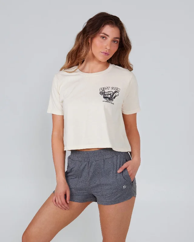 Shaka Crop Tee - Bone