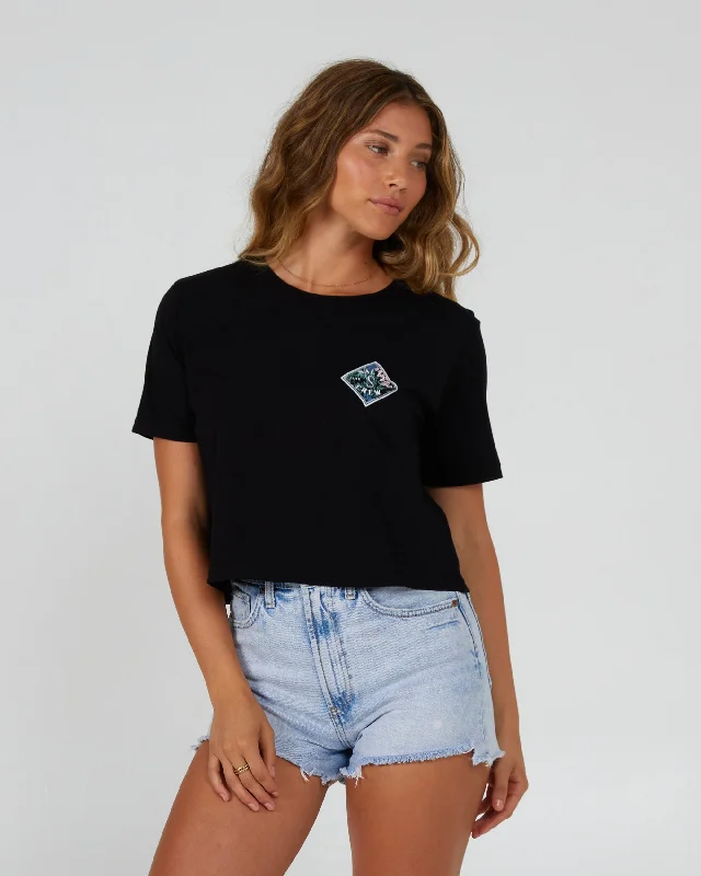 Tippet Fill Crop Tee - Black