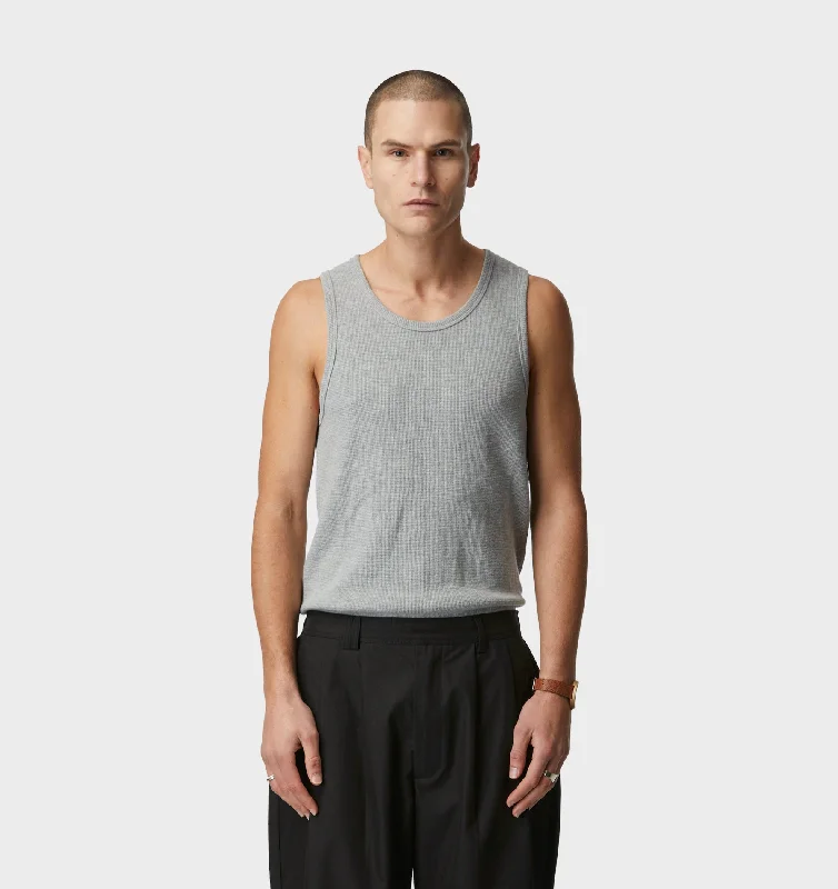 Waffle Tank Top - Vintage Grey