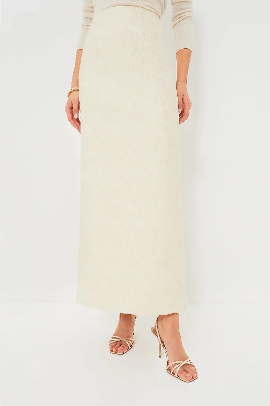 Cream Jacquard Morgan Skirt