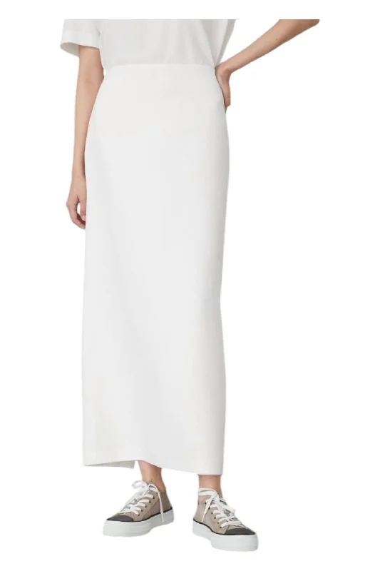 Crepe Maxi Skirt In Ivory