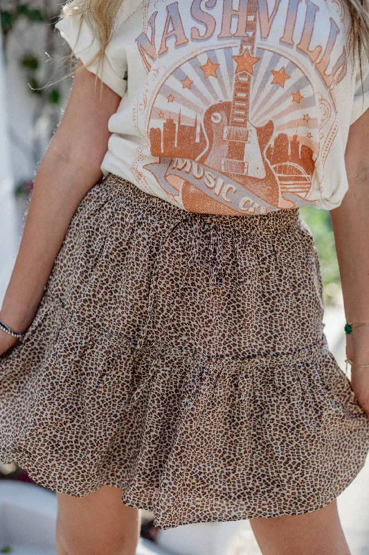 Lean On Me Leopard Skirt