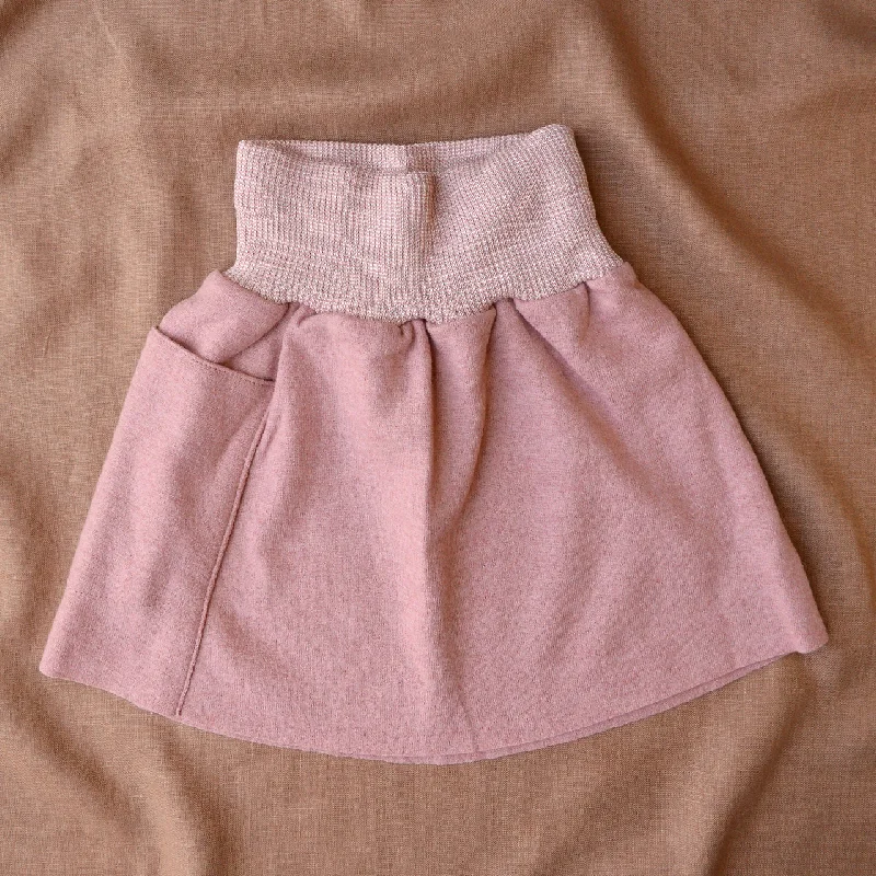 Boiled Wool Pocket Skirt - Rose (7-8y) *Last ones