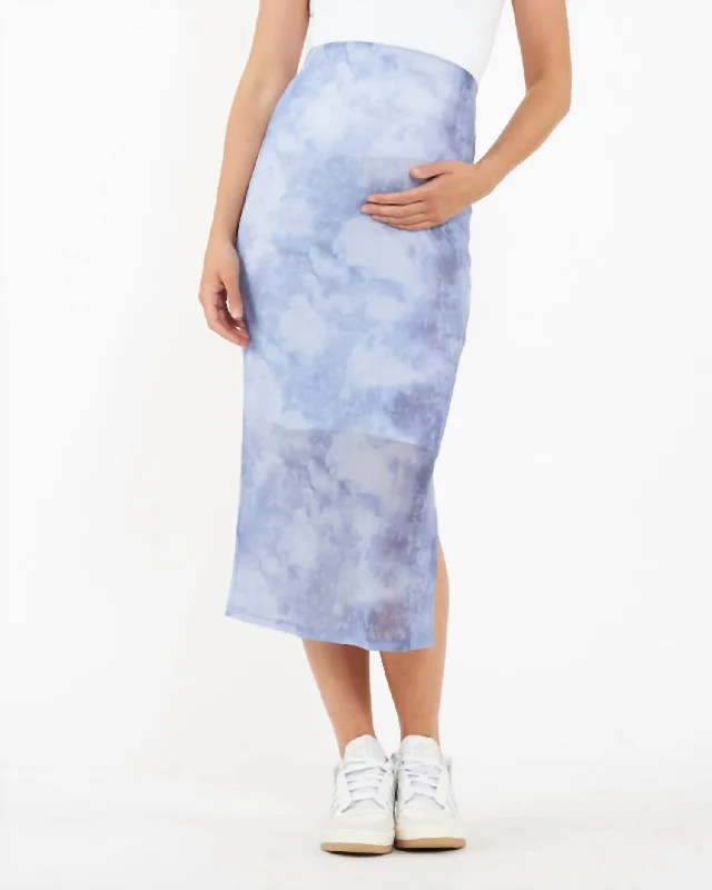 Marni Mesh Skirt In Sky Blue