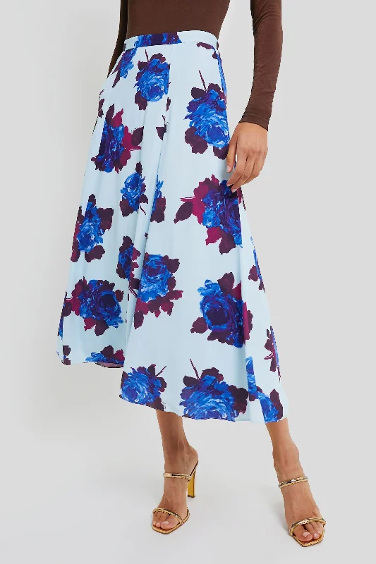 Rossini Rose Ice Blue Long Panel Skirt