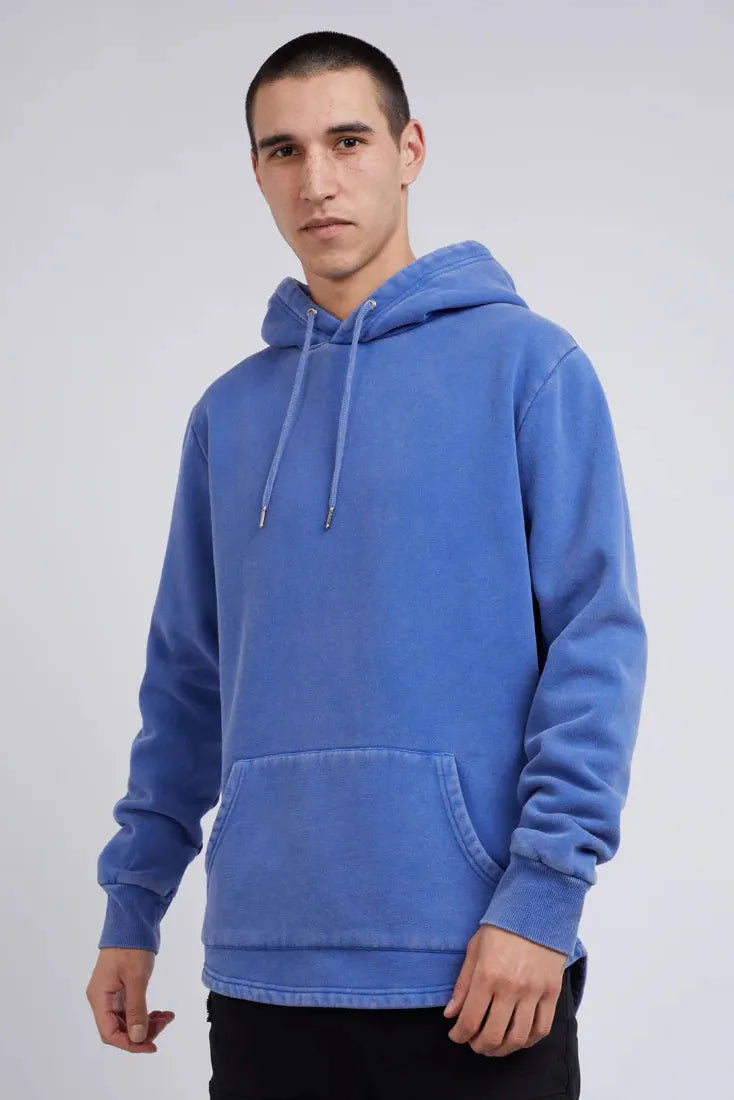 SILENT THEORY Curved hem hoody - Blue