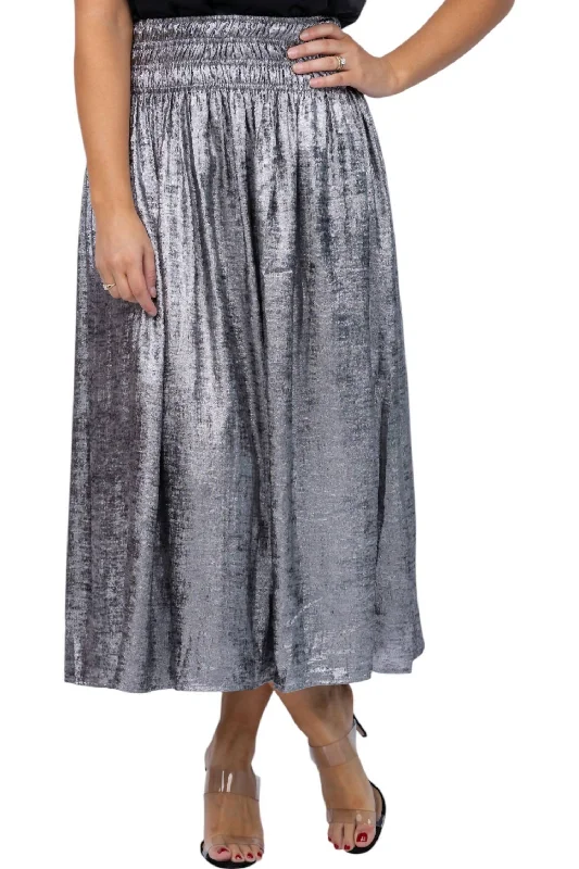 The Viola Skirt In Silver