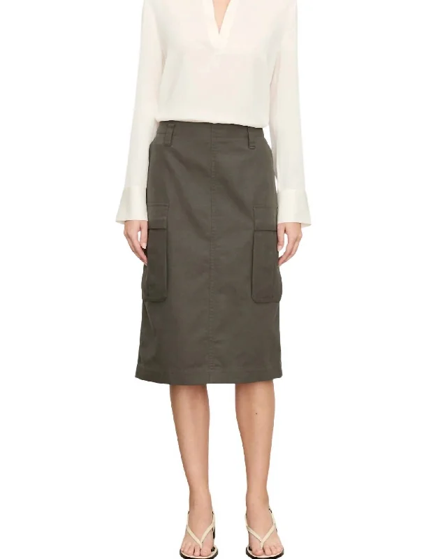 Utility Cargo Skirt In Night Pine