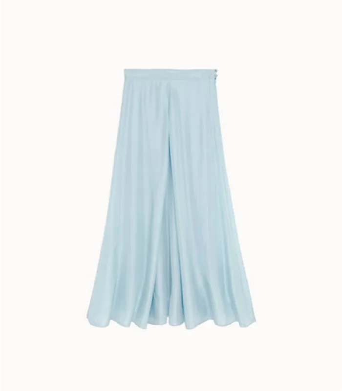 Women's Habotai Silk Skirt In Sky