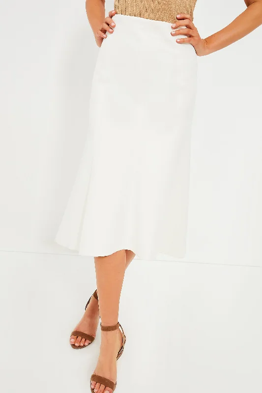 Wool White Arona Skirt