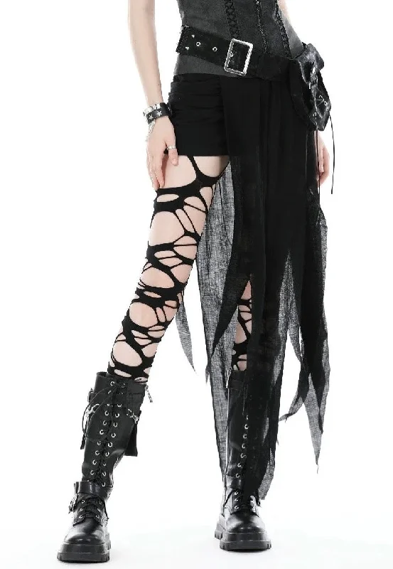 Dark In Love - Punk Decadent Irregular Black - Skirt