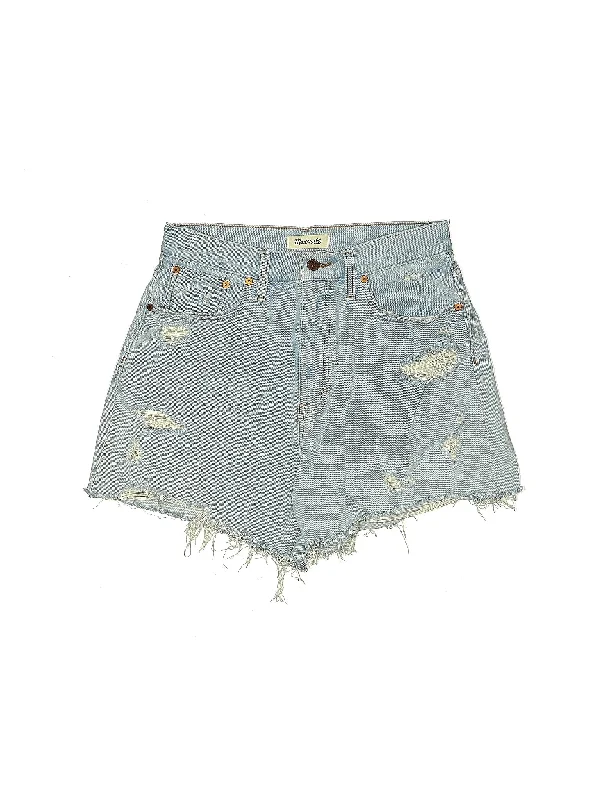 High-Rise Denim Shorts