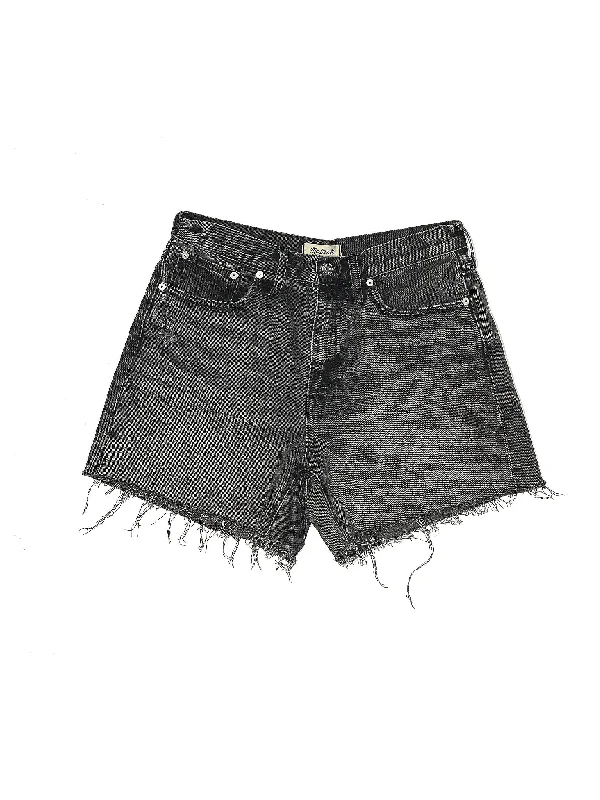 High-Rise Denim Shorts in Dark Wash