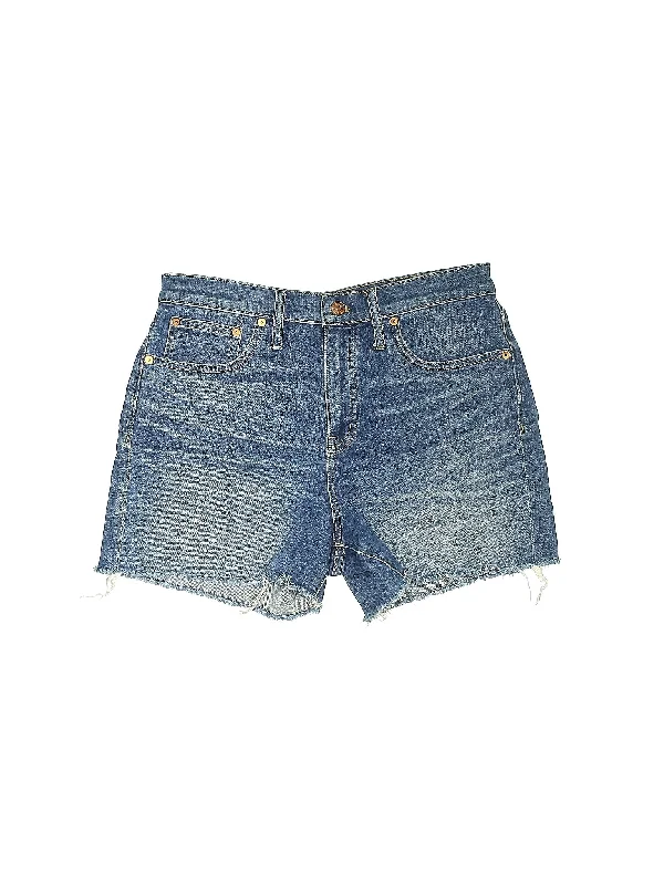 High-Rise Denim Shorts in Medium Wash