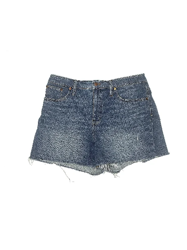 High-Rise Denim Shorts in Medium Wash