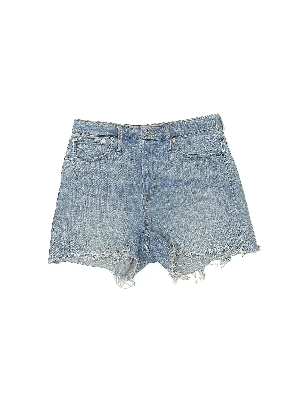 High-Rise Denim Shorts in Medium Wash