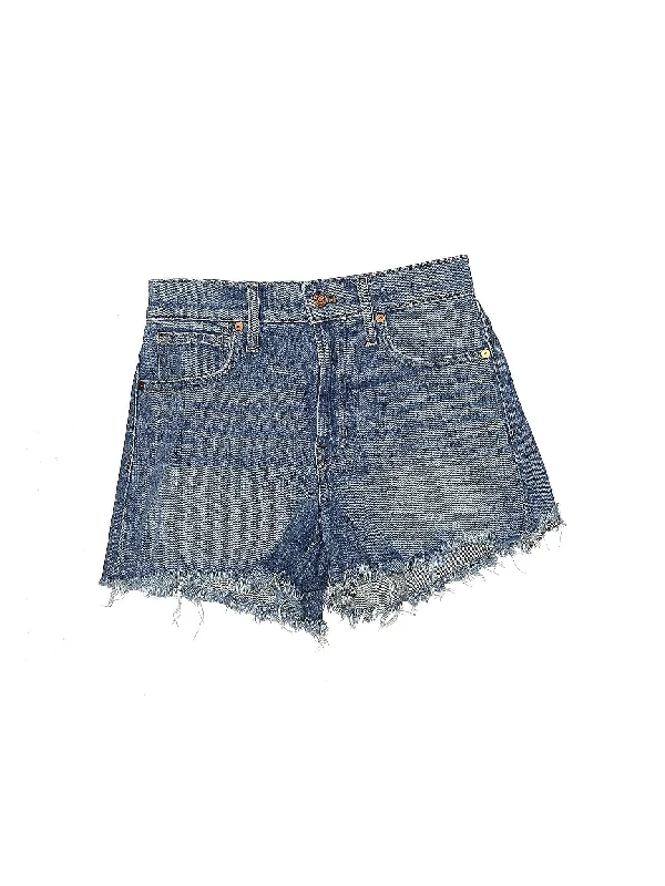 High-Rise Denim Shorts in Medium Wash