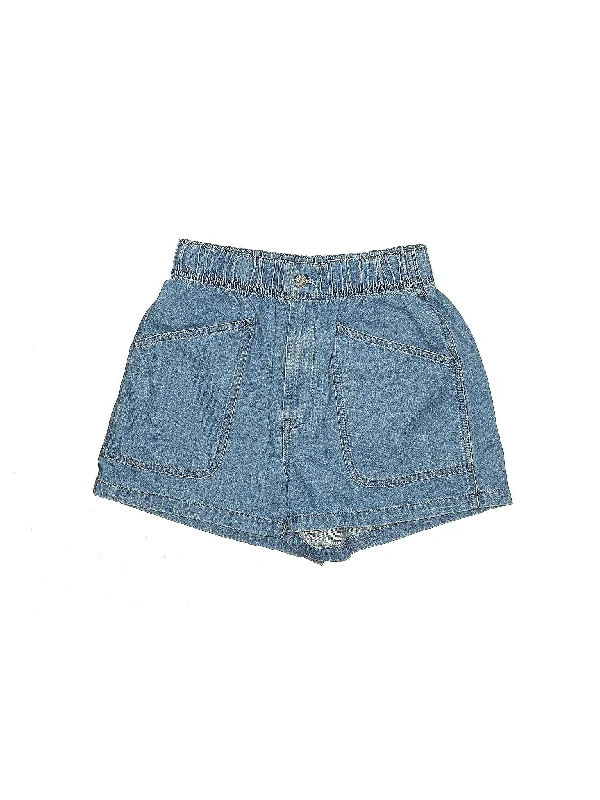 High-Rise Denim Shorts in Medium Wash