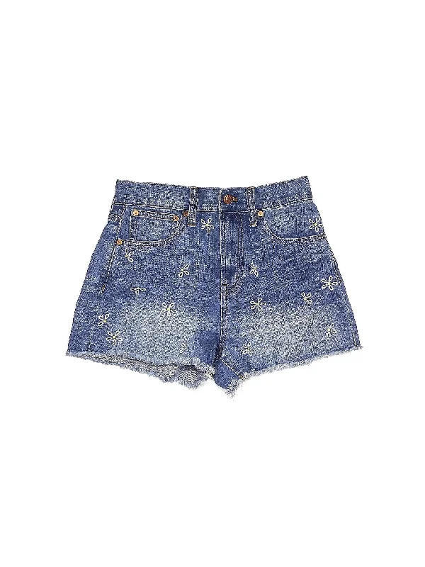 High-Rise Denim Shorts in Medium Wash