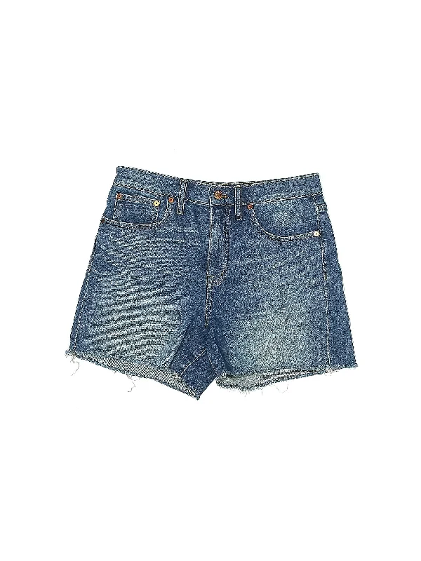 High-Rise Denim Shorts in Medium Wash