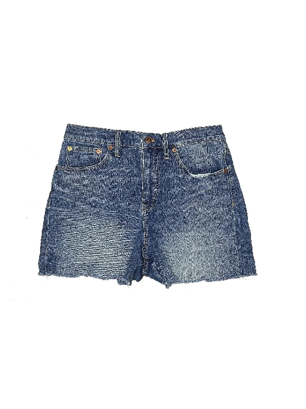 Mid-Rise Denim Shorts in Medium Wash