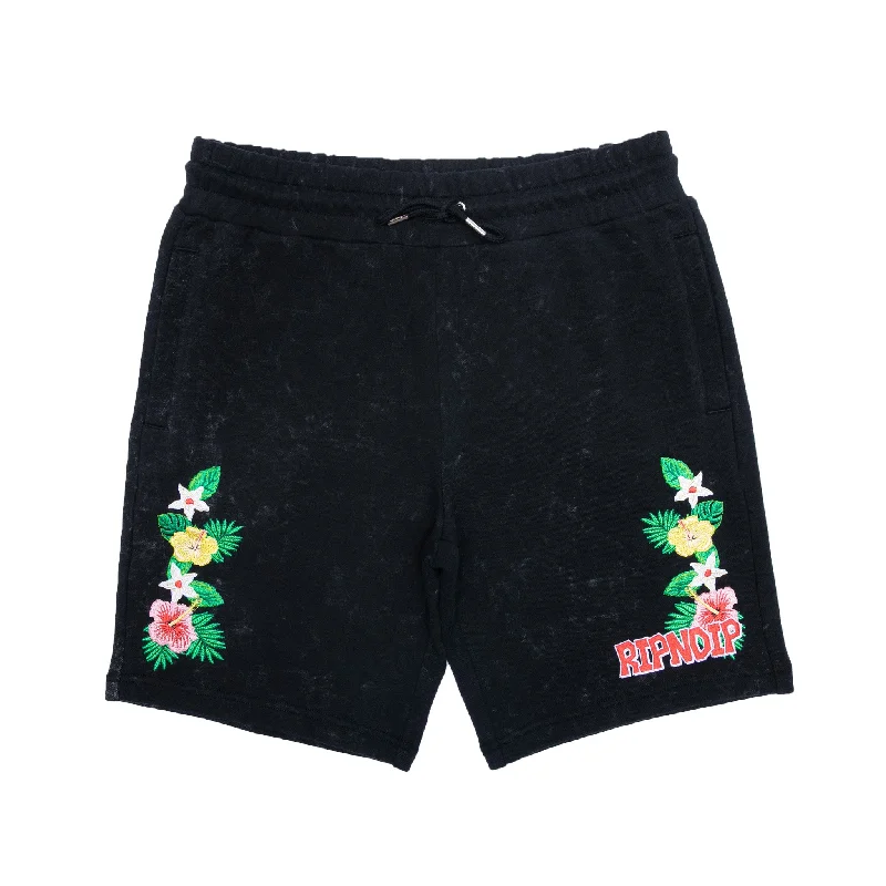 Aloha Nermal Sweatshorts (Black Mineral Wash)