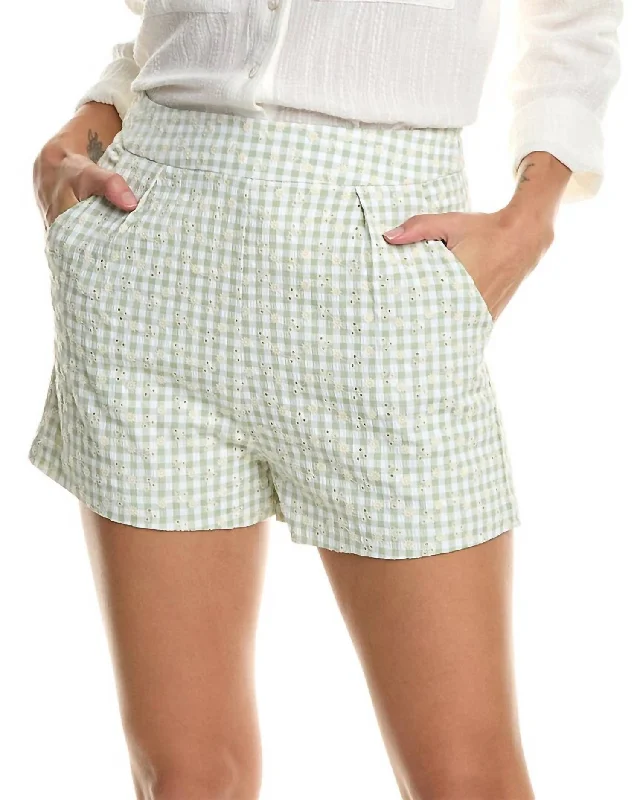 Brunch Baby Shorts In Sage White