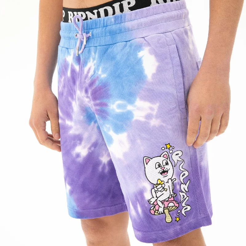 Friday Jr Sweatshorts (Purple/Lilac Spiral Dye)