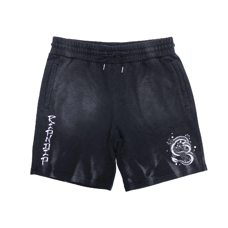 Mystic Jerm Sweatshorts (Black Faded Wash)