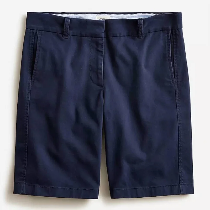 Women's 10" Bermuda Stretch Chino Short In Navy