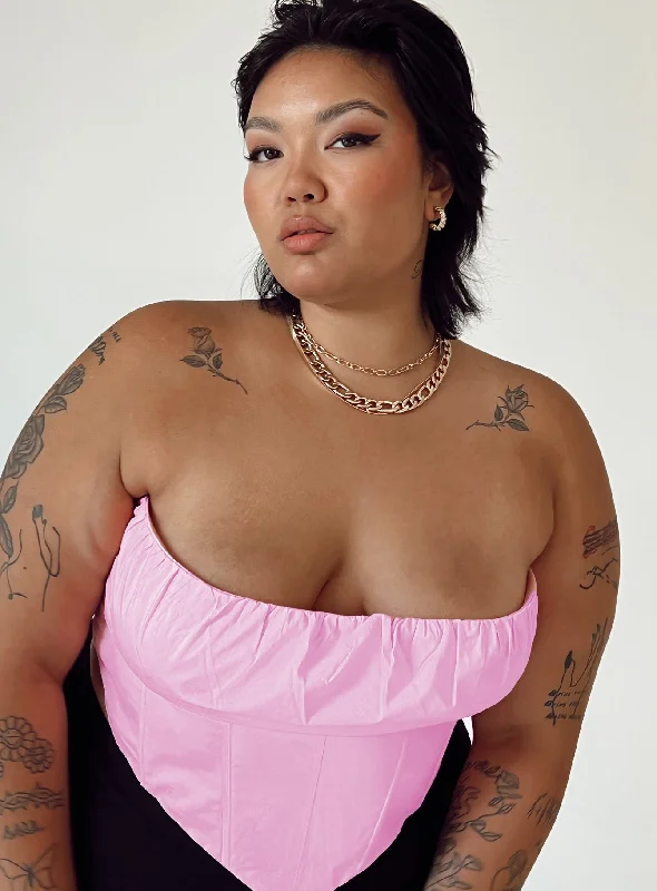 Bad Gal Bustier Pink Curve