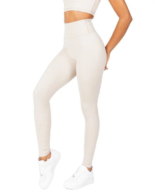 Aura Bonded Leggings - Oat Latte