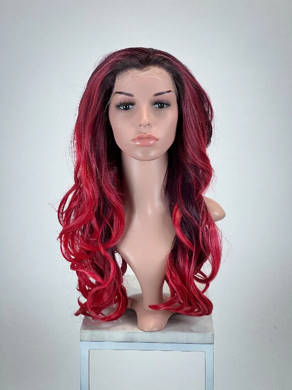 Cleo Ruby Red Lace Front Wig