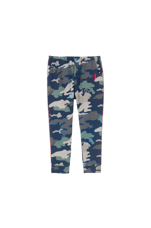 Kids Navy Camo Joggers