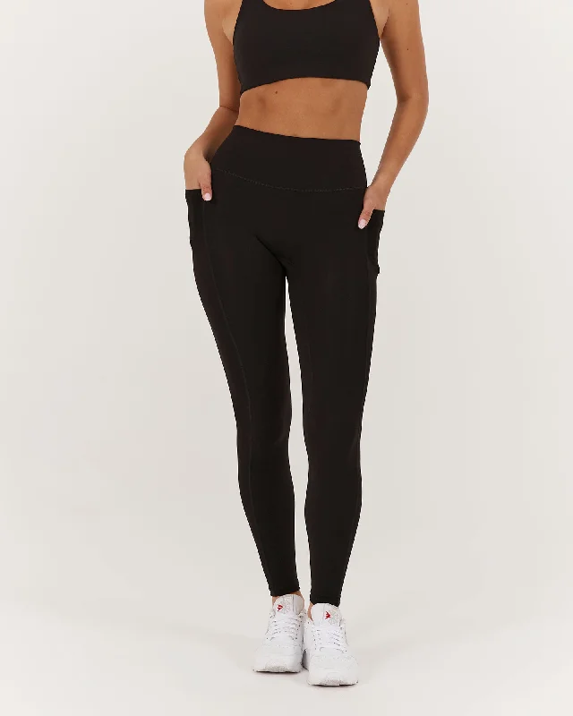 MOTION POCKET LEGGINGS 28" - BLACK