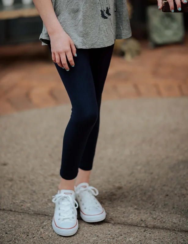 SA Exclusive Little Girl Navy Leggings