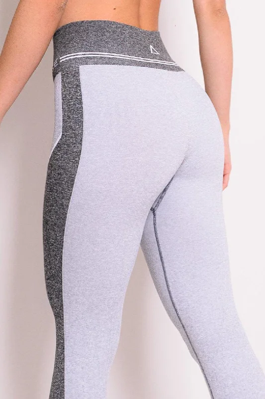 Legging Track Seamless Cinza Claro