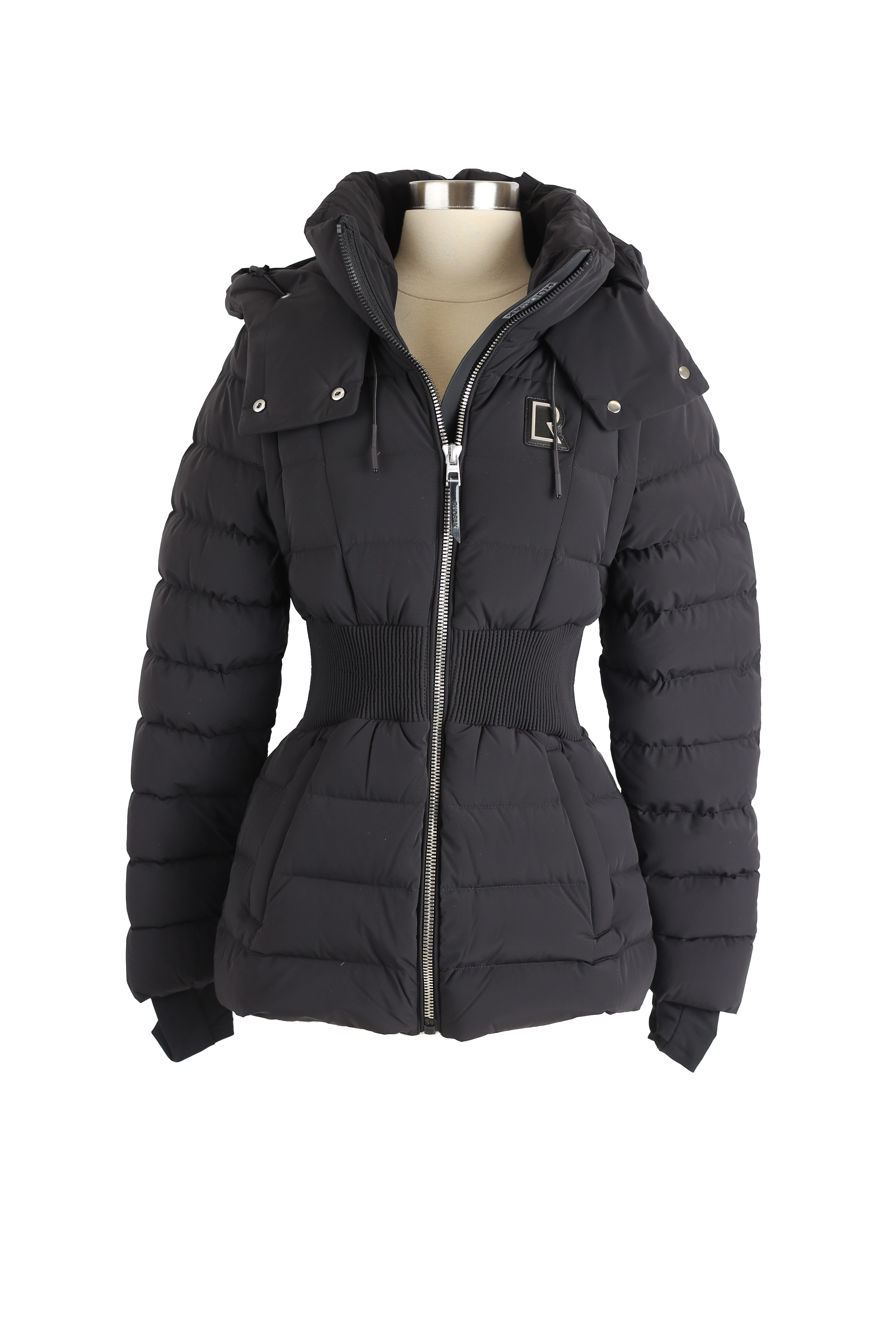 Juliette Synched Waist Down Puffer Jacket W/ Removable Sleeves